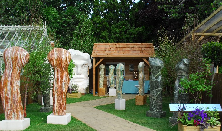 Turf at Coombe Sculpture Garden at Chelsea 2010
